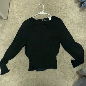 Black silk long sleeve